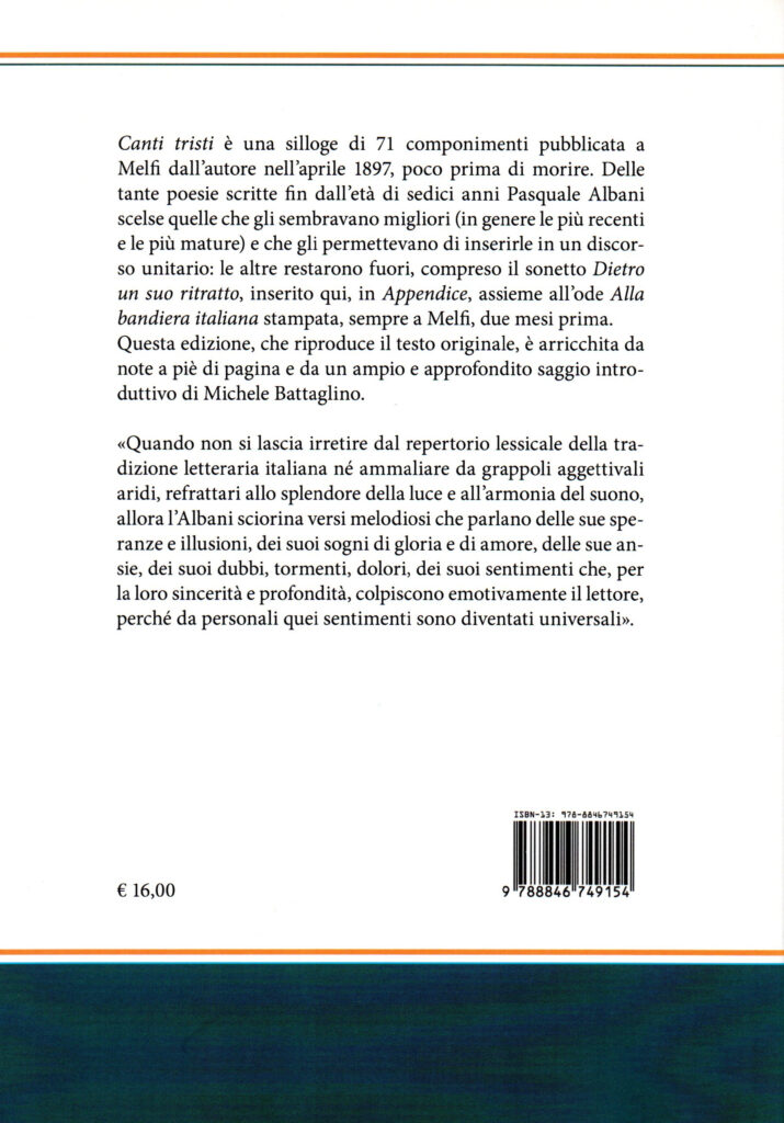 Quarta di copertina del libro